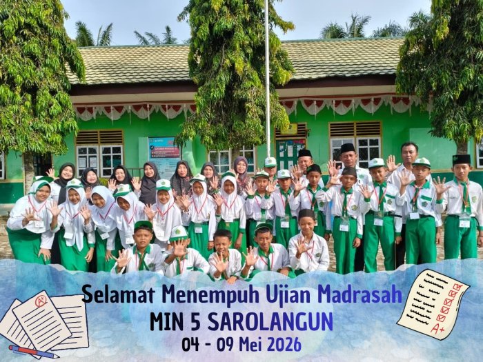 MIN 5 Sarolangun Gelar Ujian Madrasah, Siswa Kelas VI Ikuti Asesmen Akhir Jenjang dengan Tertib