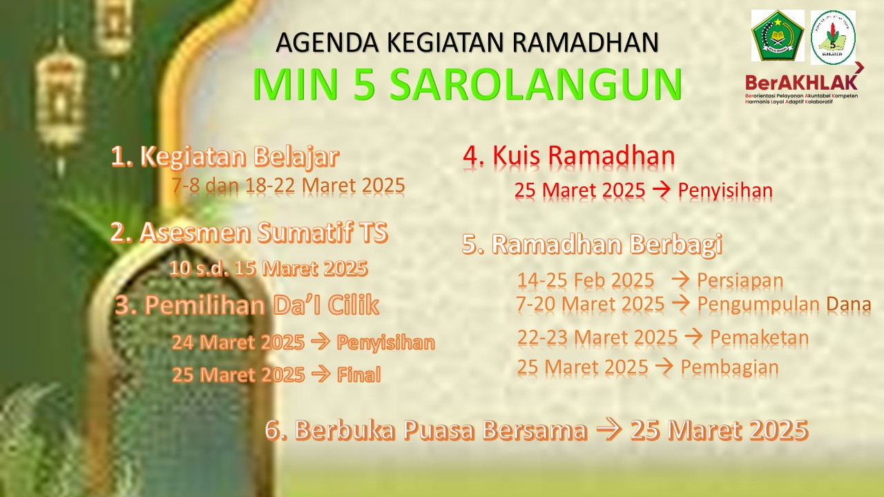 AGENDA KEGIATAN RAMADHAN MIN 5 SAROLANGUN
