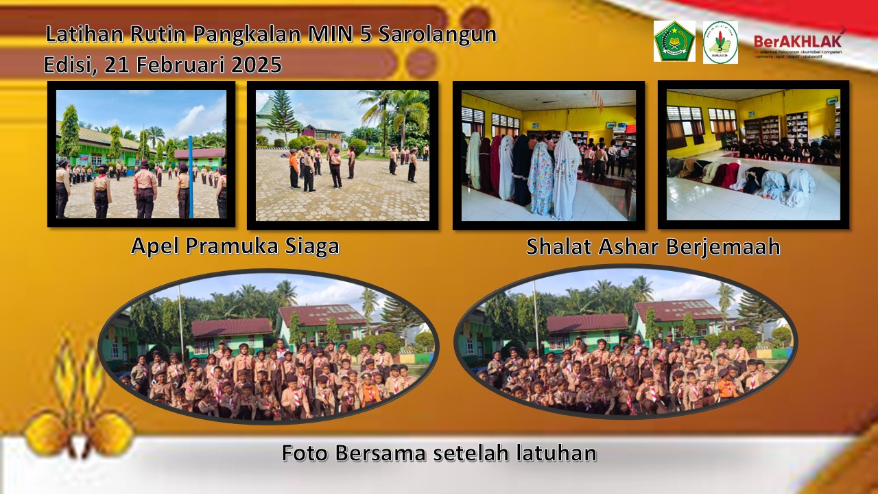 Latihan Rutin Pramuka Siaga Pangkalan MIN 5 Sarolangun