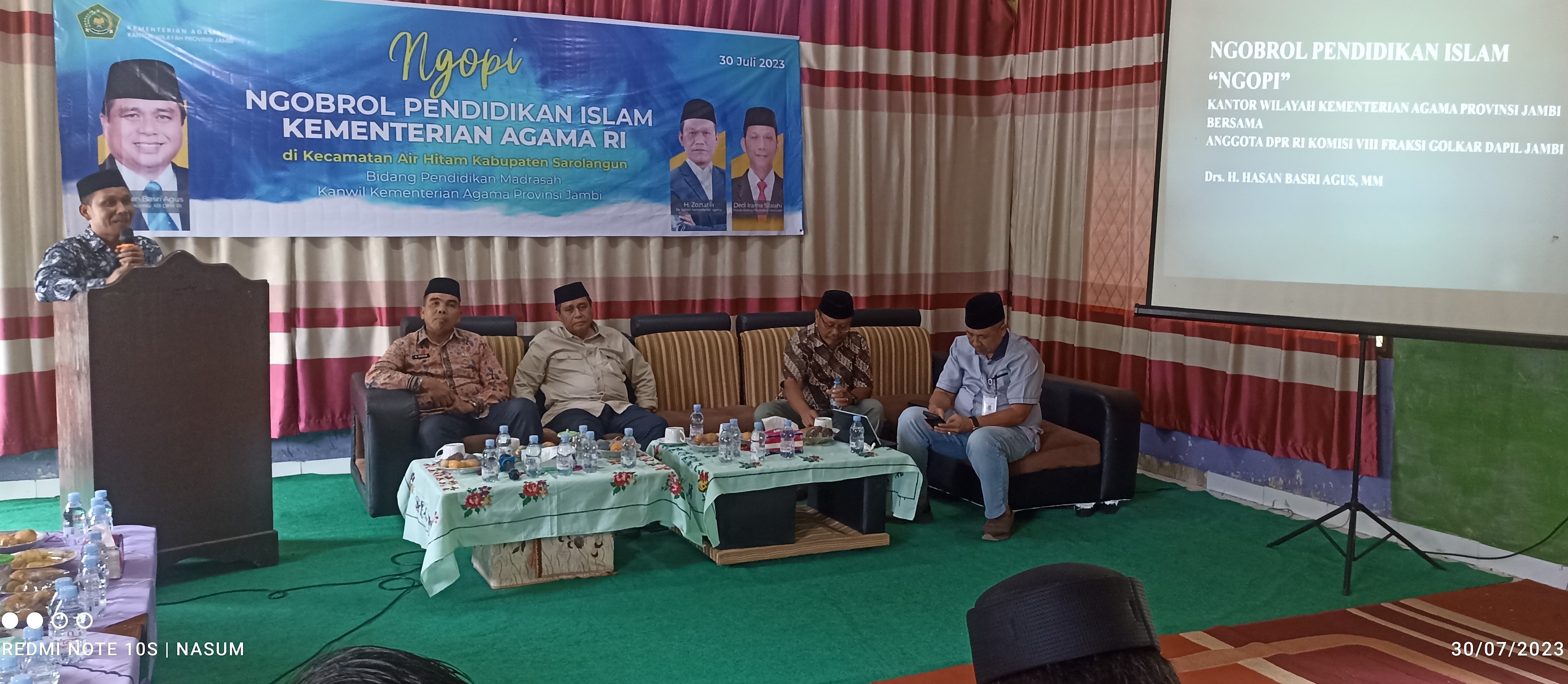 NGOPI BARENG ANGGOTA DPR RI BAPAK HBA DI MIN 5 SAROLANGUN